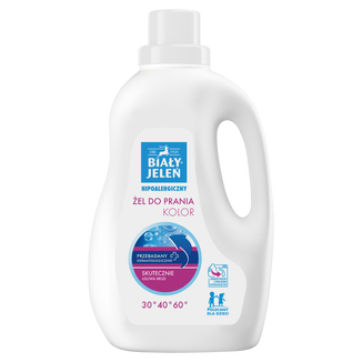 Biały Jeleń, żel do prania, hipoalergiczny, kolor, 1,5 l - zdjęcie produktu