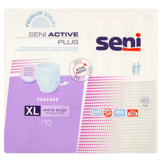 Seni Active Plus, majtki chłonne, Extra Large, 120-160 cm, 10 sztuk - zdjęcie produktu