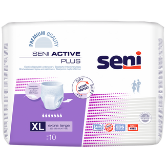 Seni Active Plus, majtki chłonne, Extra Large, 120-160 cm, 10 sztuk - zdjęcie produktu