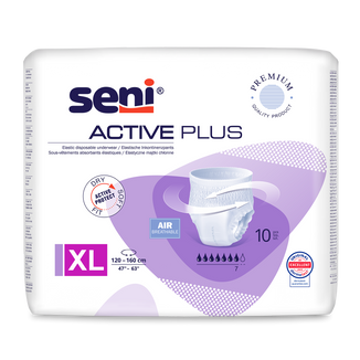 Seni Active Plus, majtki chłonne, Extra Large, 120-160 cm, 10 sztuk - zdjęcie produktu