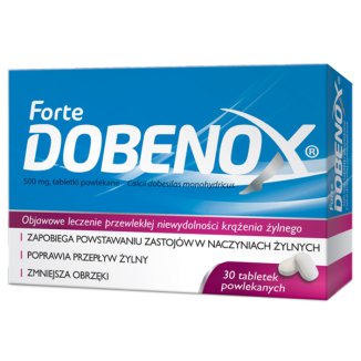 Dobenox Forte 500 mg, 30 tabletek powlekanych - zdjęcie produktu
