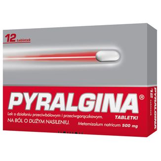 Pyralgina 500 mg, 12 tabletek - zdjęcie produktu