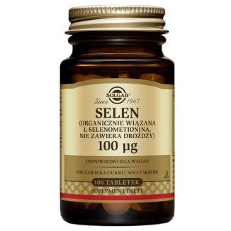 Solgar Selen 100µg, 100 tabletek - zdjęcie produktu
