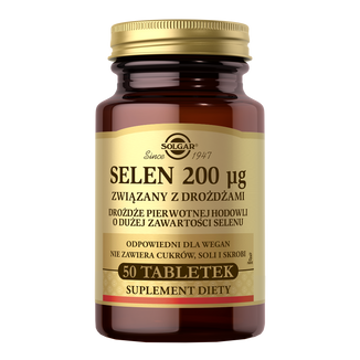 Solgar Selen 200 µg, 50 tabletek - zdjęcie produktu