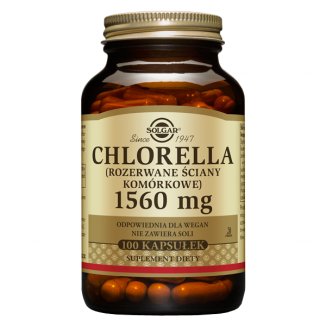 Solgar Chlorella 1560 mg, 100 kapsułek - zdjęcie produktu