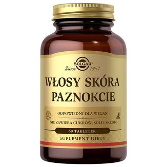 Solgar Włosy, Skóra, Paznokcie, 60 tabletek KRÓTKA DATA - zdjęcie produktu