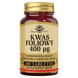 Solgar Kwas foliowy 400 µg, 100 tabletek KRÓTKA DATA - miniaturka zdjęcia produktu