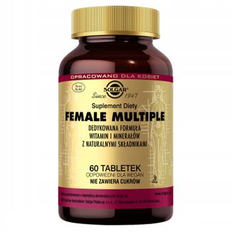 Solgar Female Multiple, 60 tabletek KRÓTKA DATA Solgar Female Multiple, 60 tabletek KRÓTKA DATA - zdjęcie produktu