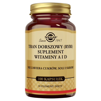 Solgar Tran Dorszowy, 100 kapsułek - zdjęcie produktu
