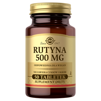 Solgar Rutyna 500 mg, 50 tabletek - zdjęcie produktu
