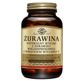 Solgar Naturalna Żurawina Wielkoowocowa z dodatkiem witaminy C, 60 kapsułek - zdjęcie produktu
