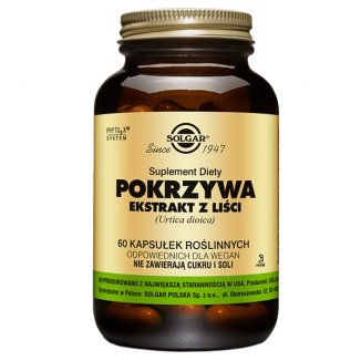 Solgar Pokrzywa Ekstrakt z liści, 60 kapsułek - zdjęcie produktu