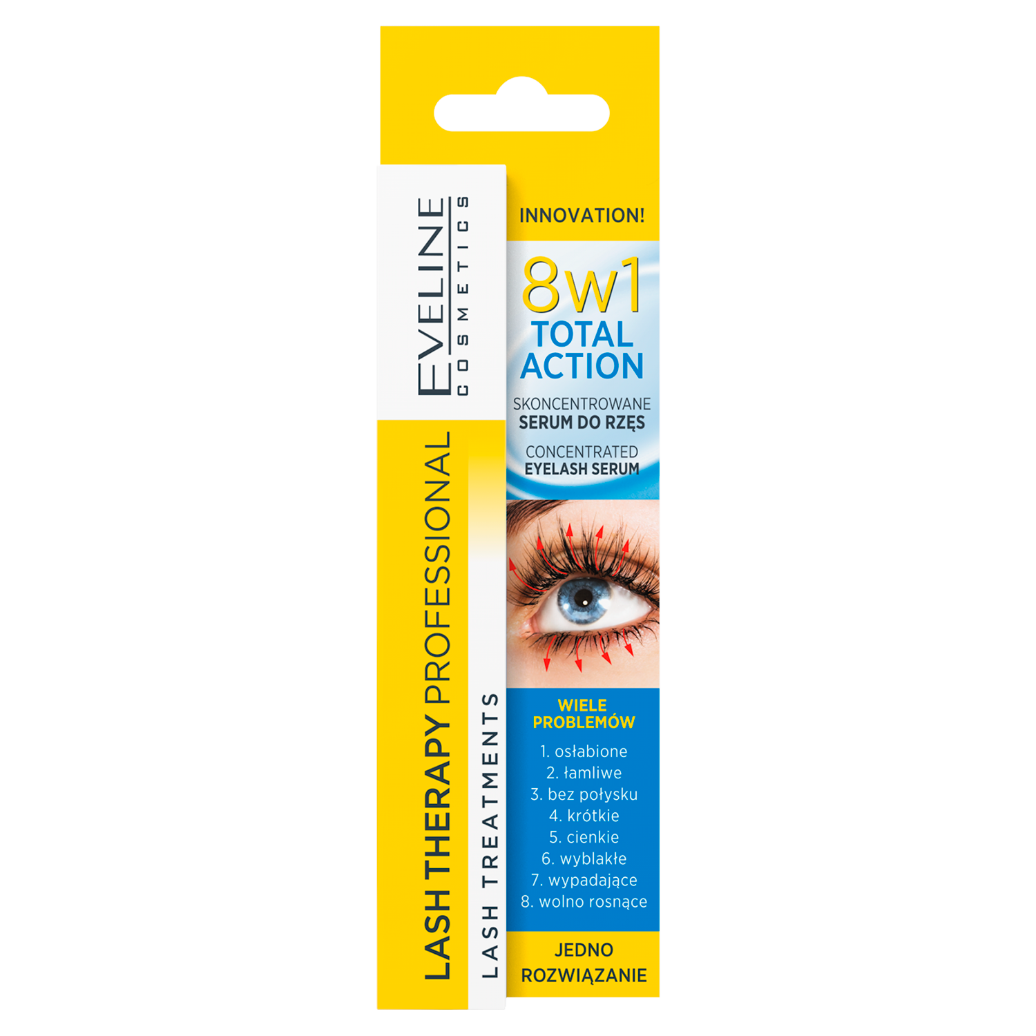 Nieznana Eveline Cosmetics Lash Therapy Professional, konzentriert serum für die Wimpern Total Action 8w1, 10 ml — Inhaltsstoffe und Bewertung
