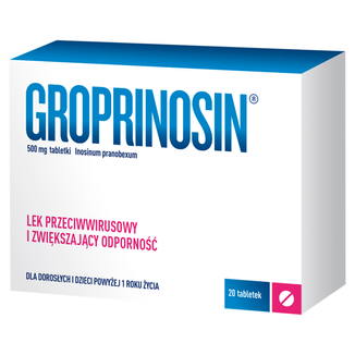 Groprinosin 500 mg, 20 tabletek - zdjęcie produktu