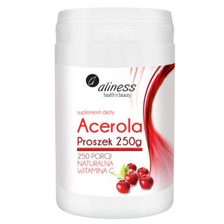 Aliness Acerola proszek, naturalna witamina C, 250 g - zdjęcie produktu