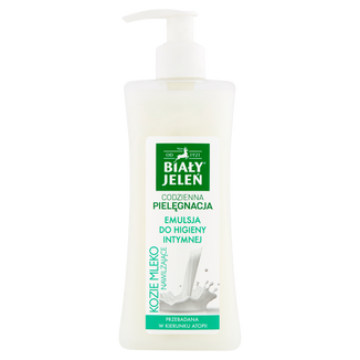 Biały Jeleń, Hipoalergiczna emulsja do higieny intymnej, kozie mleko, 265 ml - zdjęcie produktu