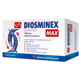 Diosminex Max 1000 mg, 60 tabletek - zdjęcie produktu
