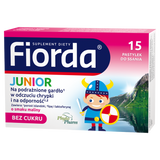 Fiorda Junior, smak malinowy, 15 pastylek do ssania USZKODZONE OPAKOWANIE - miniaturka zdjęcia produktu