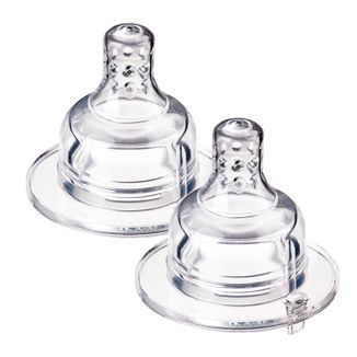 Lovi, smoczek do butelek silikonowy wolny, od 3 miesiąca, 2 sztuki USZKODZONE OPAKOWANIE - zdjęcie produktu