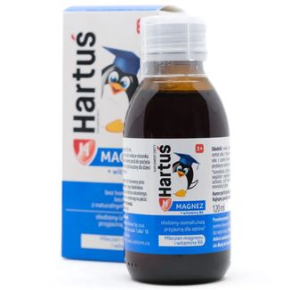 Hartuś Magnez + Witamina B6, syrop dla dzieci powyżej 3 lat, 120 ml - zdjęcie produktu