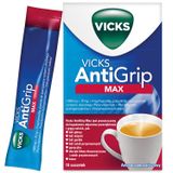 Vicks AntiGrip Max 1000 mg + 16 mg + 4 mg, granulat do sporządzania roztworu doustnego, 10 saszetek USZKODZONE OPAKOWANIE - miniaturka zdjęcia produktu