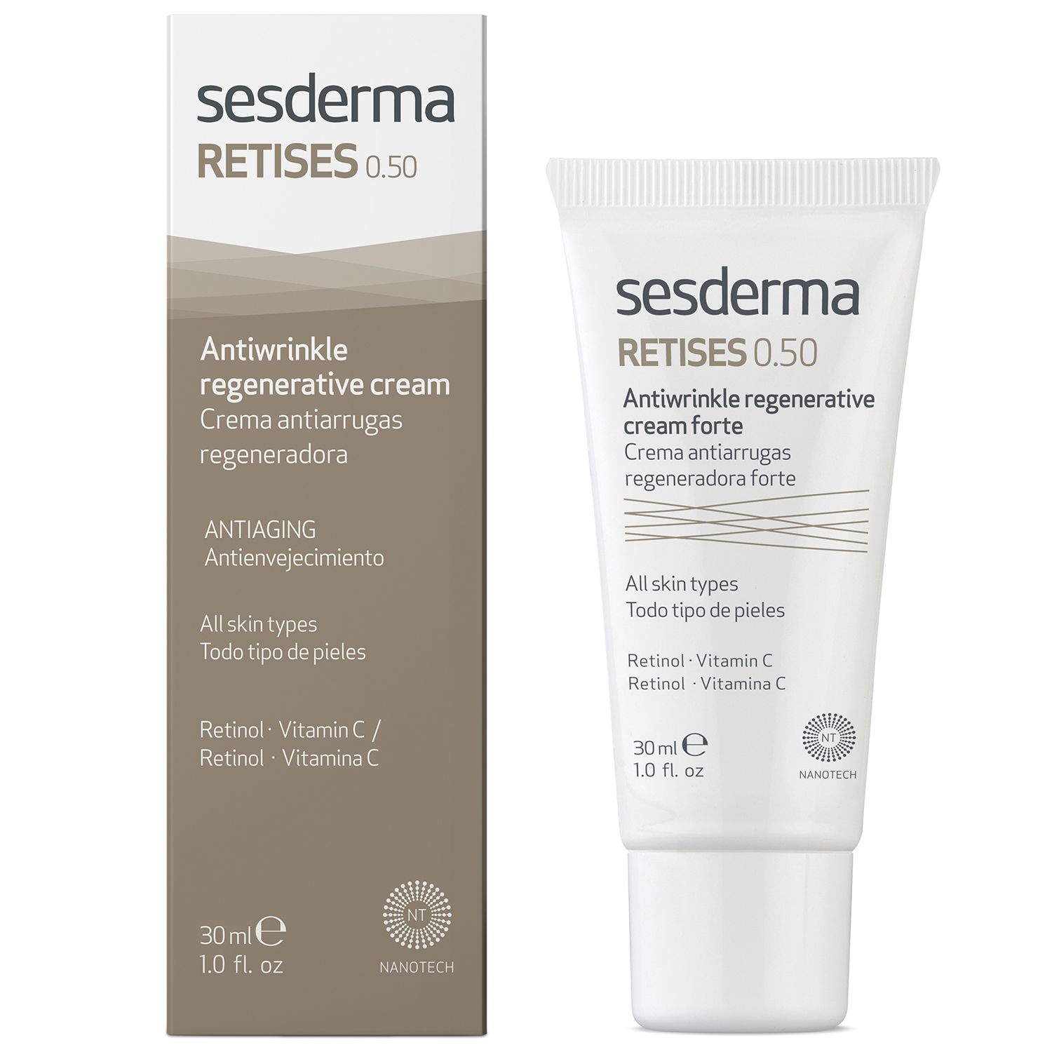 Nieznana Sesderma Retises 0,5%, przeciwzmarszczkowy regenerujący krem do twarzy, 30 ml