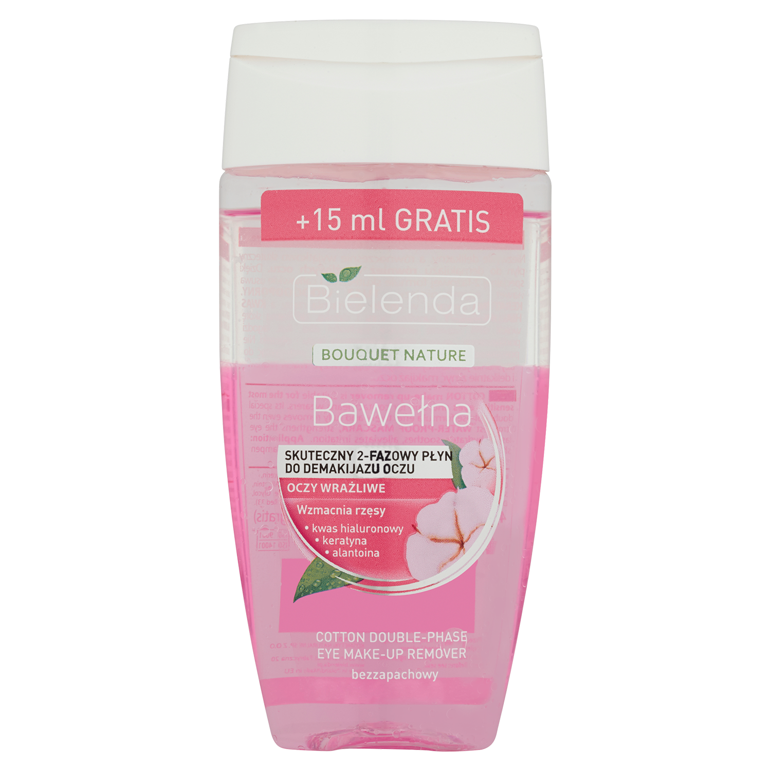 Nieznana Bielenda Bawełna, 2-fazowy płyn do demakijażu oczu, 125 ml — Inhaltsstoffe und Bewertung
