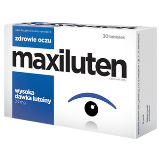 Maxiluten, luteina 24 mg, 30 tabletek USZKODZONE OPAKOWANIE - zdjęcie produktu