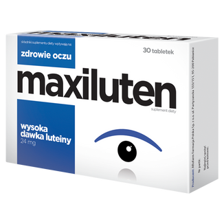 Maxiluten, luteina 24 mg, 30 tabletek - zdjęcie produktu