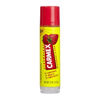 Carmex Strawberry, nawilżający balsam do ust w sztyfcie, SPF 15, 4,25 g USZKODZONE OPAKOWANIE - zdjęcie produktu