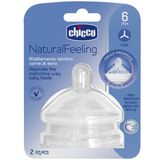 Chicco, smoczek do butelek NaturalFeeling, kaszka, po 6 miesiącu, 2 sztuki - miniaturka zdjęcia produktu