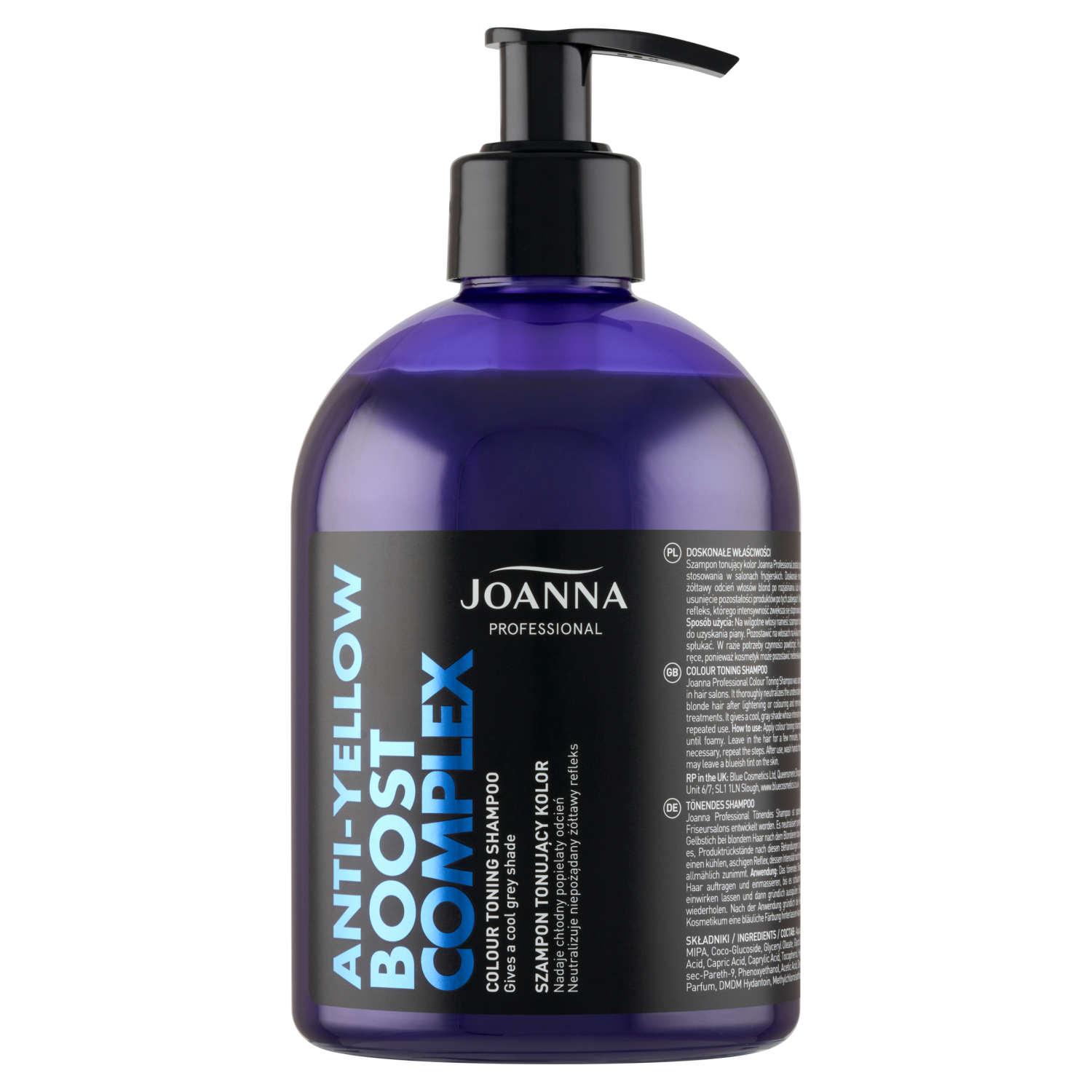 Nieznana Joanna Professional Anti-Yellow Boost Complex, szampon tonujący kolor, 500 g