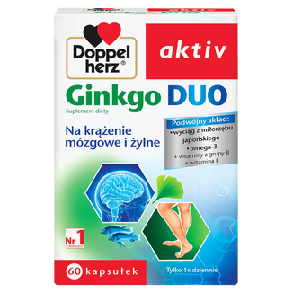 Doppelherz aktiv Ginkgo Duo, 60 kapsułek - zdjęcie produktu