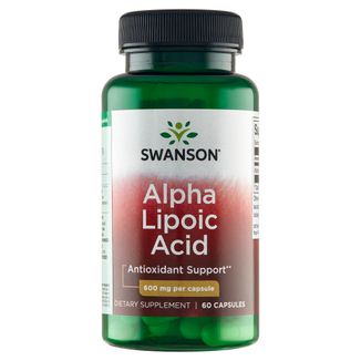 Swanson Alpha Lipoic Acid, kwas alfa liponowy 600 mg, 60 kapsułek KRÓTKA DATA - zdjęcie produktu