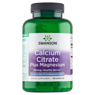 Swanson Calcium Citrate Plus Magnesium, wapń i magnez, 150 kapsułek - zdjęcie produktu