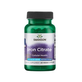 Swanson Iron Citrate, żelazo 25 mg, 60 kapsułek wegetariańskich - zdjęcie produktu