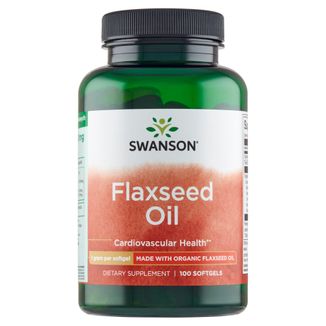 Swanson Flaxseed Oil, olej z siemienia lnianego, 100 kapsułek żelowych - zdjęcie produktu