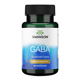 Swanson GABA, kwas gamma aminomasłowy 250 mg, 60 kapsułek - miniaturka zdjęcia produktu
