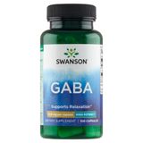 Swanson GABA, kwas gamma aminomasłowy 500 mg, 100 kapsułek - miniaturka zdjęcia produktu