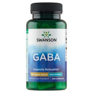 Swanson GABA, kwas gamma aminomasłowy 500 mg, 100 kapsułek - zdjęcie produktu