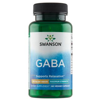 Swanson GABA, kwas gamma aminomasłowy 750 mg, 60 kapsułek - zdjęcie produktu