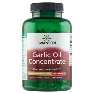Swanson Garlic Oil Concentrate, olej czosnkowy, 500 kapsułek żelowych - zdjęcie produktu