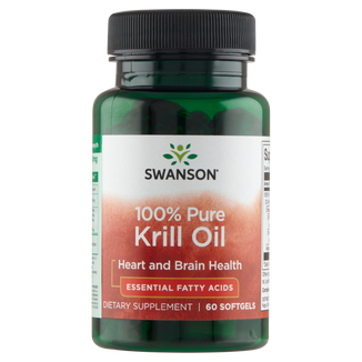 Swanson 100% Pure Krill Oil, olej z kryla antarktycznego, 60 kapsułek żelowych - zdjęcie produktu
