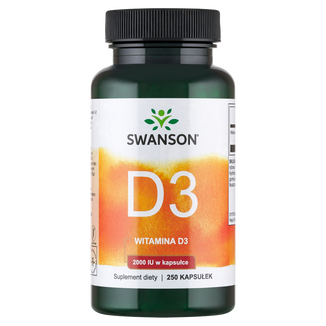 Swanson D3, witamina D 2000 IU, 250 kapsułek - zdjęcie produktu