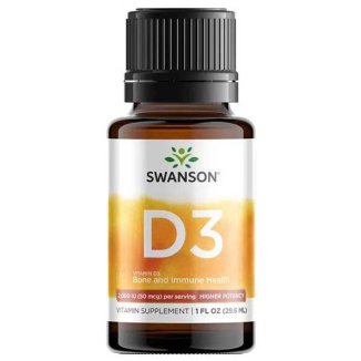 Swanson Vitamin D3 Drops, witamina D 2000 IU, krople, 29,6 ml - zdjęcie produktu