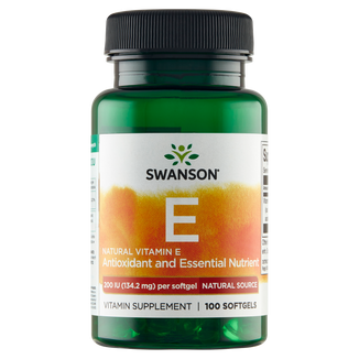Swanson E, naturalna witamina E 200 IU, 100 kapsułek żelowych - zdjęcie produktu