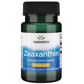 Swanson Zeaxanthin, zeaksantyna 4 mg, 60 kapsułek żelowych - zdjęcie produktu