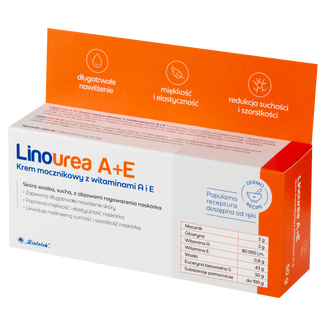 Linourea A+E, krem mocznikowy z witaminami A i E, 50 g - zdjęcie produktu