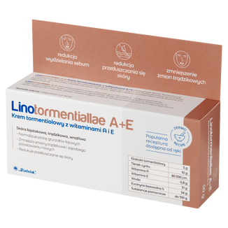 Linotormentiallae A+E, krem tormentiolowy z witaminami A i E do skóry łojotokowej, trądzikowej i wrażliwej, 50 g KRÓTKA DATA - zdjęcie produktu