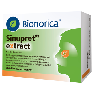 Sinupret Extract, 20 tabletek drażowanych - zdjęcie produktu
